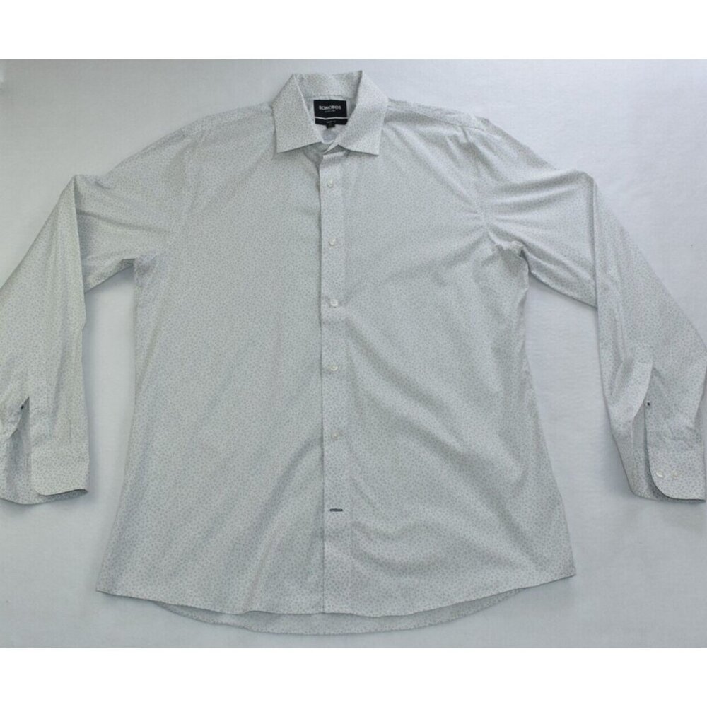 Bonobos Desk To Dinner Men's‎ Shirt Size XL White Flowers Printed Long Sleeve